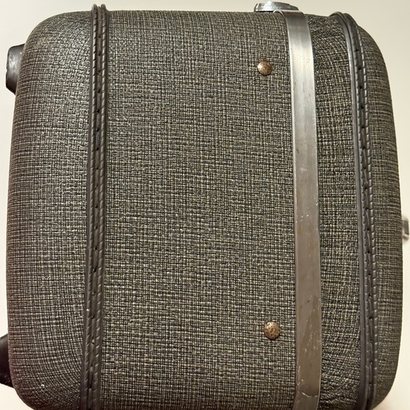 Vintage American Tourister Tiara Travel Train Case Tweedy Blue - Picture 3 of 8